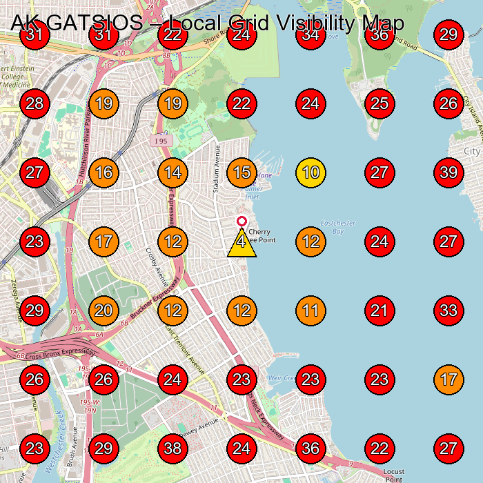 AK GATSIOS GeoGrid visibility map for Construction Company in Bronx